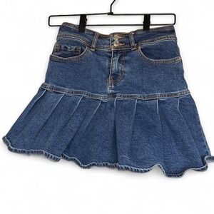 Wild Fable size 2 Y2K style navy blue‎ denim mini skirt with pleats